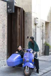 girls on the motorbike